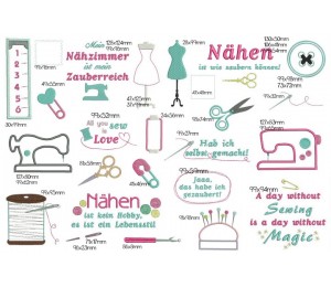 Stickdatei - Nähkram Spruch "Hab ich selbst gemacht"